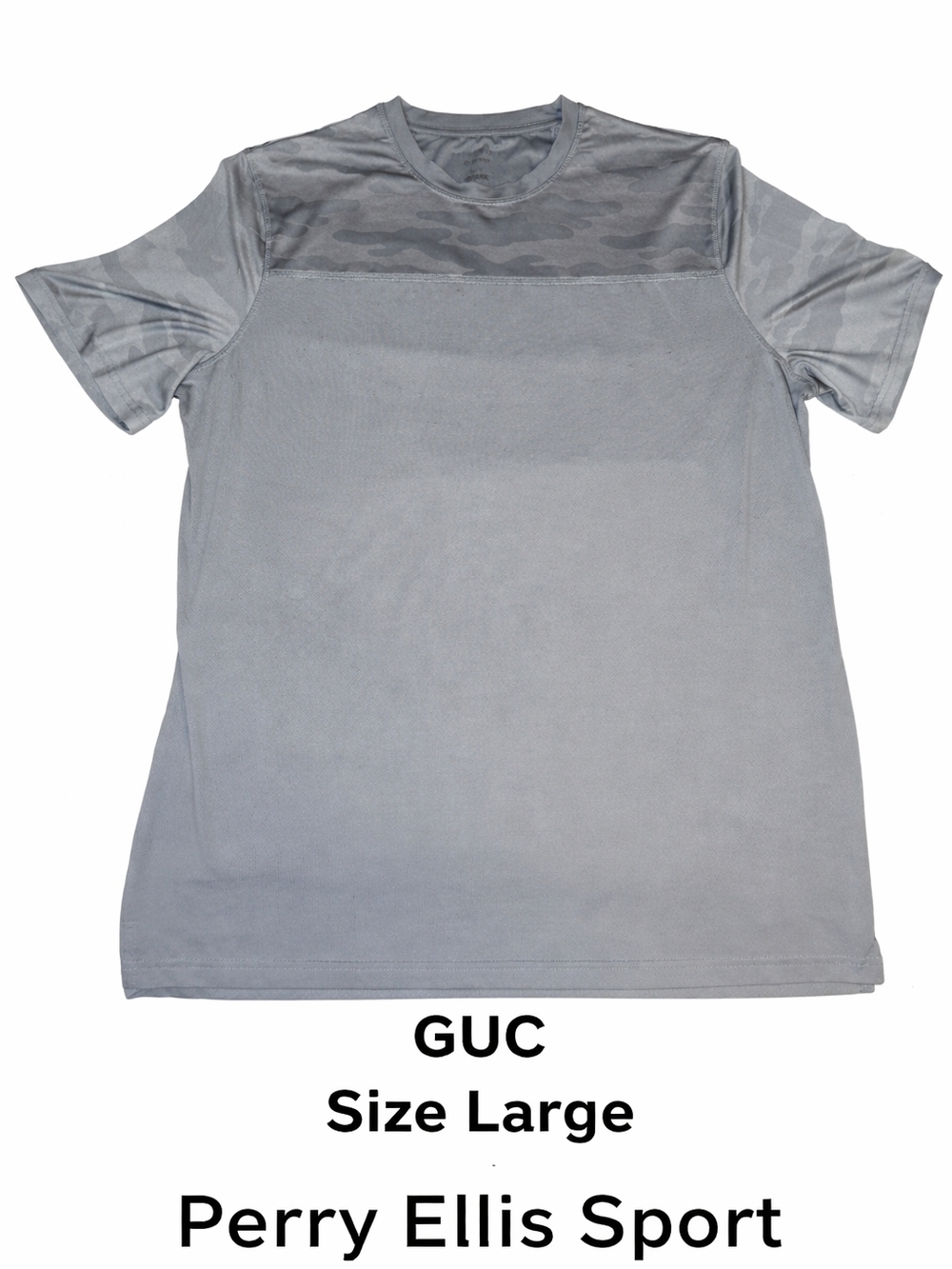 Perry Ellis Light Gray Short-Sleeve Crew Tee